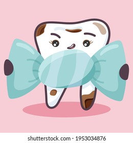 a tooth with caries likes sweets.