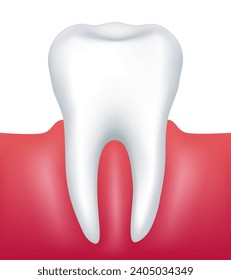 Tooth with caries. Vector clipart isolated on white background.