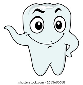 tooth cartoon character vector with an expression, eps 10, ready to be used for mascot and your design needs