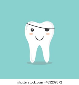 tooth cartoon vector illustration