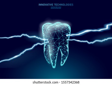 Tooth cavity chronic disease painful concept. Medical help therapy treatment. Innovation laser dentistry pain. Oral dental medical care poster template. 3D vector illustration