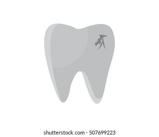 tooth cavity tooth cavity dental dentists dent incisor image vector icon