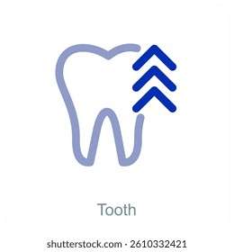 Tooth and cavity icon concept