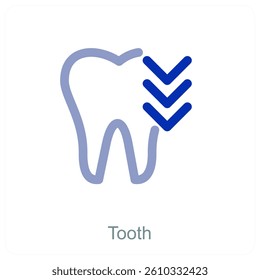 Tooth and cavity icon concept