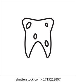 Vector de diseño de icono de cavidad dental