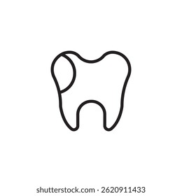 tooth cavity icon editable outline stroke vector eps