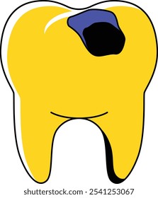 A Tooth With a Cavity Illustration