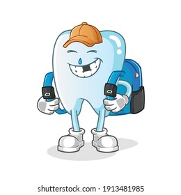 carácter dental. vector de mascota de dibujos animados