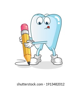 tooth character. cartoon mascot vector