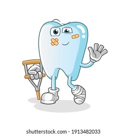 tooth character. cartoon mascot vector