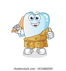 tooth character. cartoon mascot vector