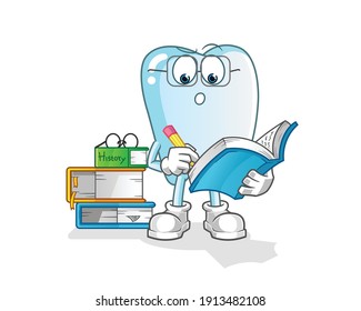 tooth character. cartoon mascot vector