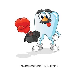 Zahnscharakter. Cartoon-Maskottvektor