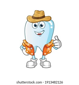 tooth character. cartoon mascot vector