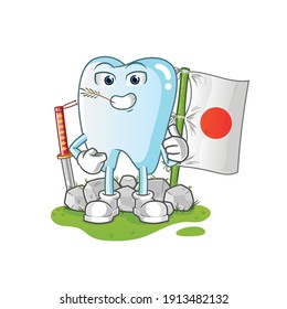 tooth character. cartoon mascot vector