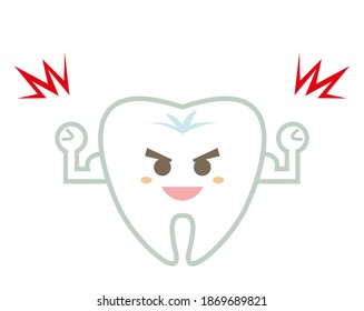 Tooth character illustration. Dentist . dental clinic　