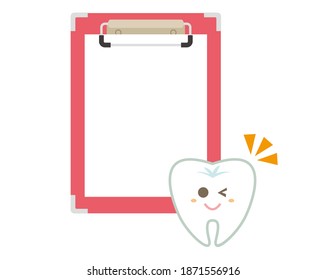 Tooth character illustration. Dentist . dental clinic　