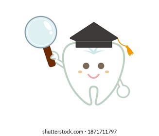 Tooth character illustration. Dentist . dental clinic　