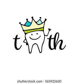 Tooth character sketch for your design