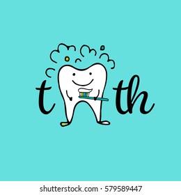 Tooth character, sketch for your design