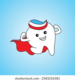 Tooth Character vector illustration 3
