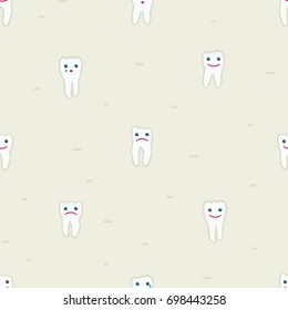 Tooth characters - vector background