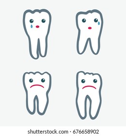 Tooth characters - vector illustration