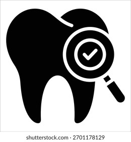 Elemento de icono de comprobación de dientes para diseño
