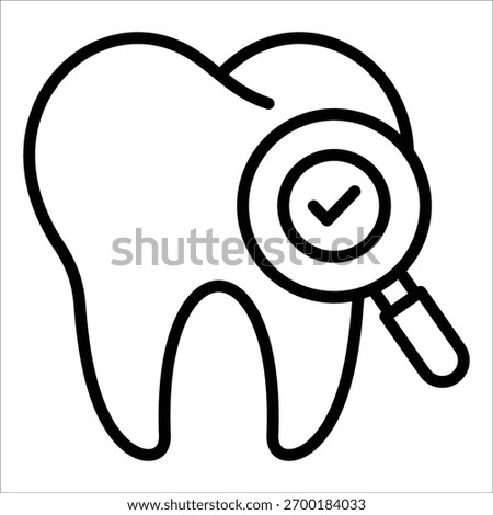 Tooth Check Icon Element For Design