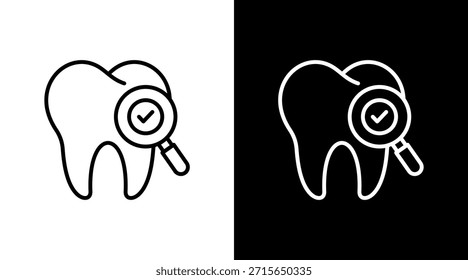 Tooth Check With Icon Set Design