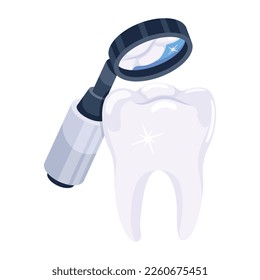 2D-Icon-Design für den Tooth-Checkup 