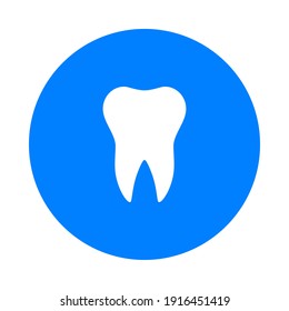 Tooth and circle on white