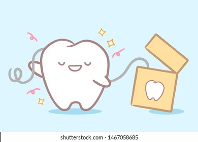 tooth with clean concept on the blue background