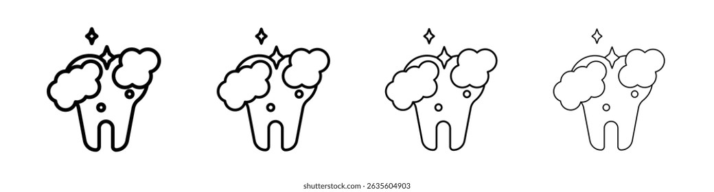 tooth cleaning icon Flat illustration sign