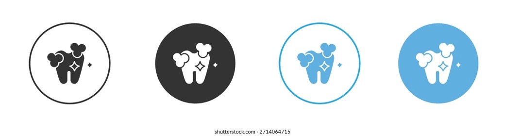 Icono de limpieza dental. Plantilla de diseño de iconos gráficos