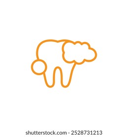 icono de limpieza dental Vector de contorno para Web ui