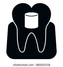 Tooth cleaning icon. Simple illustration of tooth cleaning vector icon for web design isolated on white background