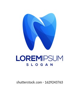 tooth colorful gradient logo design