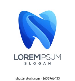 tooth colorful gradient logo design