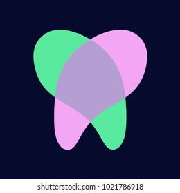 tooth colorful icon vector isolated
