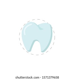 Tooth colorful vector flat icon. Tooth colorful vector flat icon. Tooth colorful vector flat icon. 