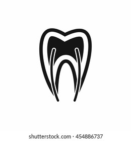 Tooth cross section icon in simple style isolated vector illustration