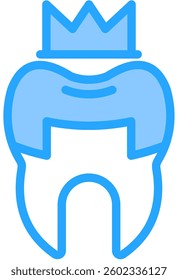 Tooth Crown Icon Element For Design