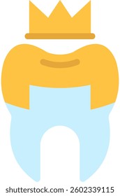 Tooth Crown Icon Element For Design