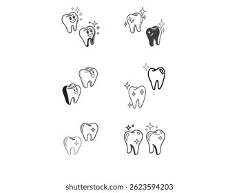 Tooth crown linear vector icon,Dentistry Sunrise Logo Design Simple Stock Vectore and logo design.