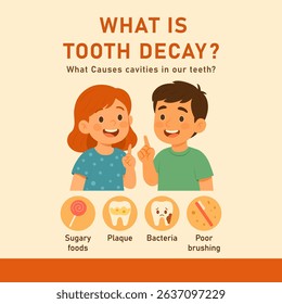 Tooth Decay Causes Infographic for Kids