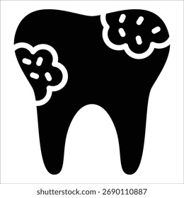 Elemento Ícone De Cárie Dentária Para Design