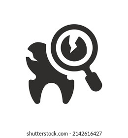 Tooth Decay Icon On White Background