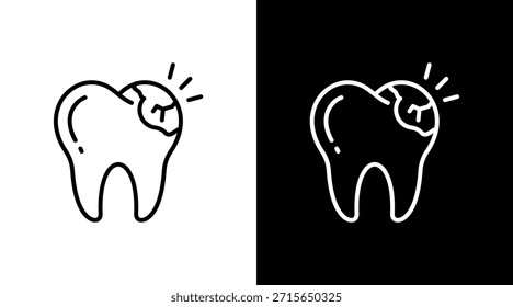 Tooth Decay With Icon Set Design