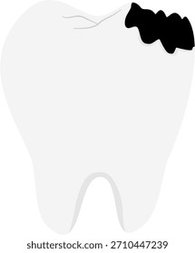 Tooth decay illustration damaged graphic